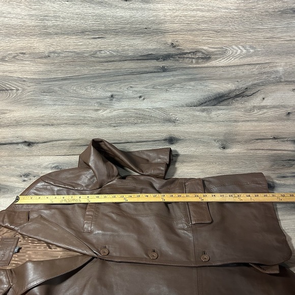 Apt 9 Leather blazer Brown Men's size 42R jacket leather sport coat - Picture 11 of 12